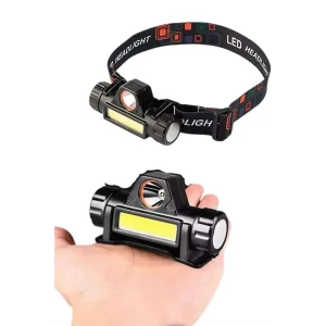 Kafa Lambası Çalışma Işığı Süper Parlak Mıknatıslı Lityum Lion Pilli