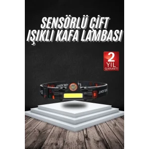 Kafa Lambası Çalışma Işığı Süper Parlak Mıknatıslı Lityum Lion Pilli