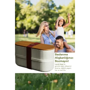 Kahvaltılık Ofis Okul Çocuk Beslenme Kabı Lunch Box Büyük Bölmeli