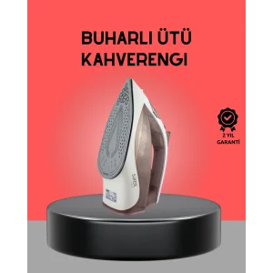 Kahverengi Buharlı Ütü 2200W Sürekli Buhar 120 g Şok Buhar