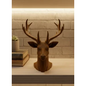 Kahverengi Geyik Biblo 23 cm Dekoratif Şık Tasarım