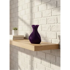 Kalpli Mor Mini Vazo 5 cm Dekoratif Masa Üstü Aksesuar