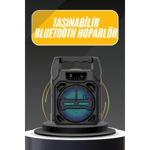 Karaoke Mikrofonlu Fm Radyolu Bluetooth Hoparlör Yüksek Ses Kaliteli
