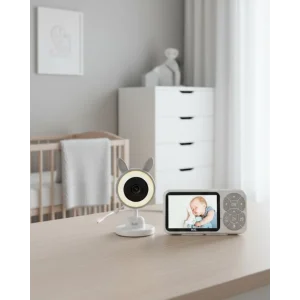 Karşılıklı Sesli Bebek Kamerası 4x Zoom Sıcaklık Sensörlü