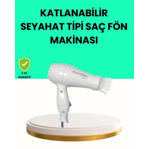 Katlanabilir Seyahat Tipi Saç Kurutma Makinesi Çift Kademeli Ayar