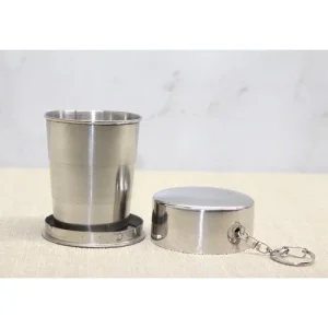 Katlanabilir Tekli Paslanmaz Çelik Shot Bardak 7 cm