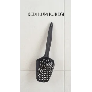 Kedi Kumu Eleme Küreği Çift Taraflı Ağlı ve Plastik Çerçeve ile Temizleme
