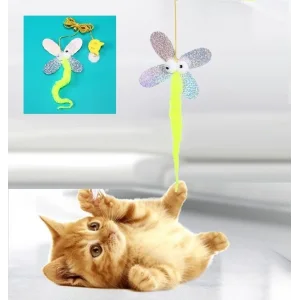 Kelebek Model Elastik Kendinden Yapışkanlı Kedi Oyun Oltası