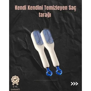 Kendini Temizleyen Hava Yastıklı Saç Tarağı – Düğümsüz Tarama