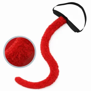 Kırmızı Peluş Kuyruk Şekil Verilebilir 70 Cm