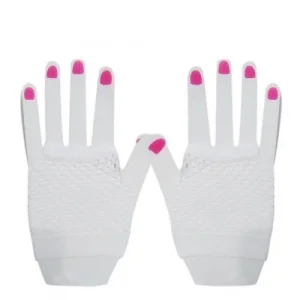 Kısa Beyaz Parmaksız File Eldiven