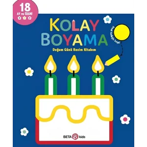 Kolay Boyama Doğum Günü Resim Kitabım