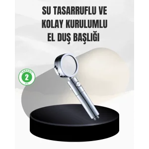 Kolay Montajlı 3 Modlu Yüksek Basınç Duş Başlığı