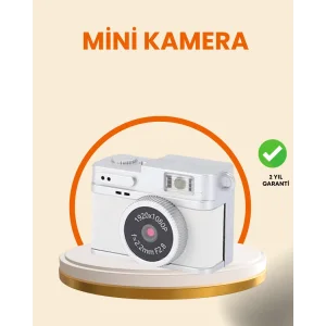 Kompakt Mini Kamera Retro Tasarım 128GB Hafıza 1080P Video