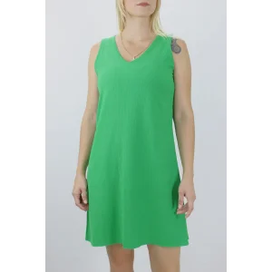 Krinkıl V Yaka Elbise Yeşil - 128.275.