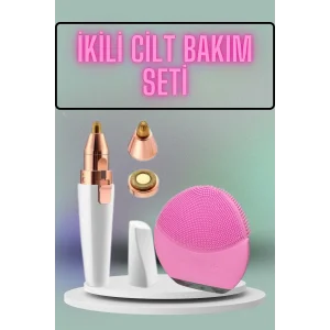 Kulak Burun ve Yüz Epilasyon Aleti ve Yüz Masaj Aleti İkili Cilt Bakım Seti