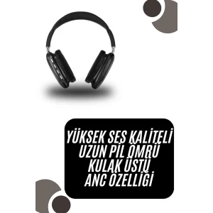 Kulak Üstü Kablosuz Bluetooth Kulaklık Yumuşak Süngerli SD Kart Girişli