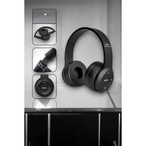 Kulak Üstü TF Kart ve AUX Destekli Ergonomik Bluetooth Kulaklık