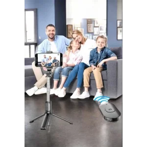 Kumandalı Tripod Telefon Tutucu Selfie Çubuğu 360 Derece Dönebilen