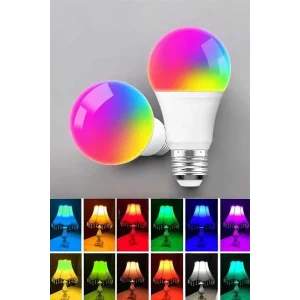 Led Ampul Enerji Dostu RGB Işıklı 100W Led Işık