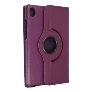 Lenovo Tab M8 Kılıf 360 Tablet Deri Kılıf - Mürdüm