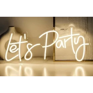 Lets Party Yazılı Neon Led