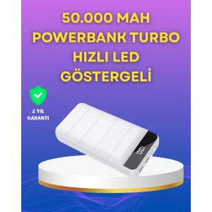 Lightning ve Type-C Girişli 50000mAh Powerbank