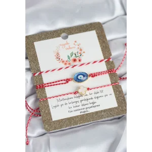 Marteniçka Bileklik 3lü Yonca ve Nazarlı Model