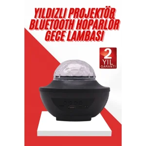 Masa ve Gece Lambası Renkli Projektör Işıklı Disko Topu Bluetooth Hoparlör