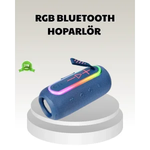 Mavi Taşınabilir Bluetooth Hoparlör Kompakt Tasarım ve Güçlü Ses