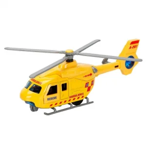 Maxx Wheels Sesli ve Işıklı Çek Bırak Die Cast Helikopter