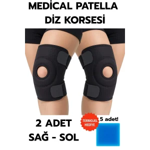 Medical Patella Destekli Diz Korsesi İkili Sağ Sol Çapraz Bağ Menisküs Ağrısı Için Sporcu Dizlik