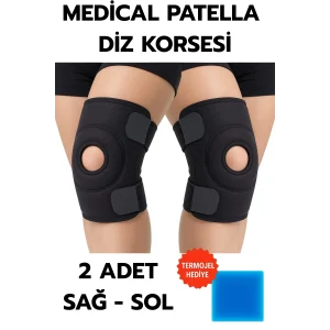 Medical Patella Destekli Diz Korsesi İkili Sağ Sol Çapraz Bağ Menisküs Ağrısı Için Sporcu Dizlik
