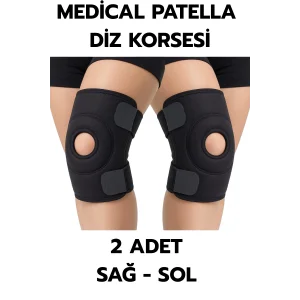 Medical Patella Destekli Diz Korsesi İkili Sağ Sol Çapraz Bağ Menisküs Ağrısı Için Sporcu Dizlik