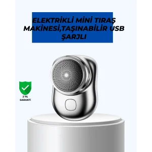 Mikro titreşim motorlu, düşük sesli, USB girişli tıraş makinesi
