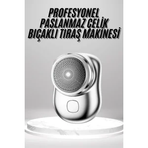 Mini Sıfır Sakal Yanak Tıraş Makinesi USB Şarjlı Sıfır Sakal Taşınabilir Korumalı