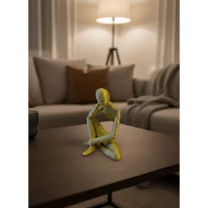 Minimal Sarı İnsan Figürü Biblo Ev ve Ofis Dekoru