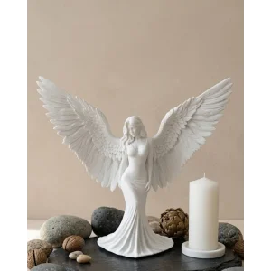 Minimalist Melek İnsan Figürlü 3D Heykel Dekoratif Biblo Ev Dekoru