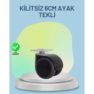 Mobilya Tekerleği 6 cm Kilitsiz Tekli Satış