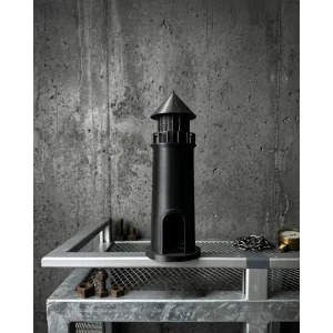 Modern Tasarımlı 3D Siyah Deniz Feneri Ev Dekor Objesi