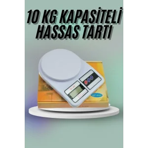 Mutfak Tartısı Dijital Göstergeli Hassas Tartı 10 Kg Kapasiteli