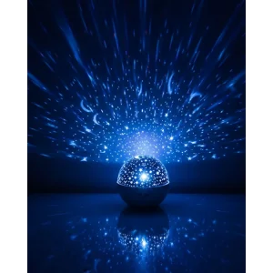 Müzikli Yıldız Yansıtmalı Dekoratif Gece Lambası