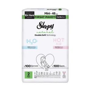 Natural Double Soft Bebek Bezi Fırsat Paketi 2 Beden 48 Adet