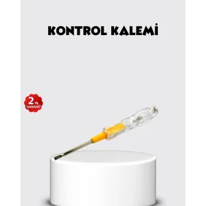 Neon Lambalı Elektrik Kontrol Kalemi Nikel Kaplama 110-220V