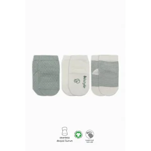 NessiWorld Puanlı Kaymaz Penye Soket Çorap 3Lü BS10108 Nil (ADET FİYATIDIR)