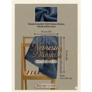 Nevresim Dünyası Prime Havlu 70x140 Lacivert