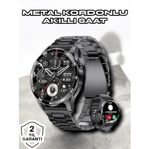 NFC ve Kablosuz Şarjlı Akıllı Saat EKG, Nabız & Spor Modları ile iOS ve Android Uyumlu