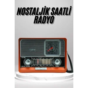 Nostaljik Vintage Radyo Taşınabilir Bluetooth Bağlantılı Hoparlör Radyo
