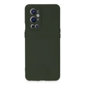 One Plus 9 Pro Kılıf Nano İçi Kadife Silikon - Koyu Yeşil