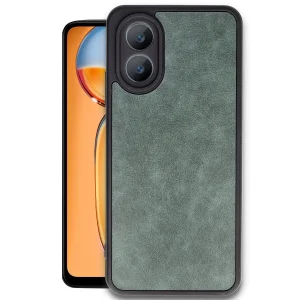 Oppo A38 Kılıf Aras Deri Kapak - Koyu Yeşil